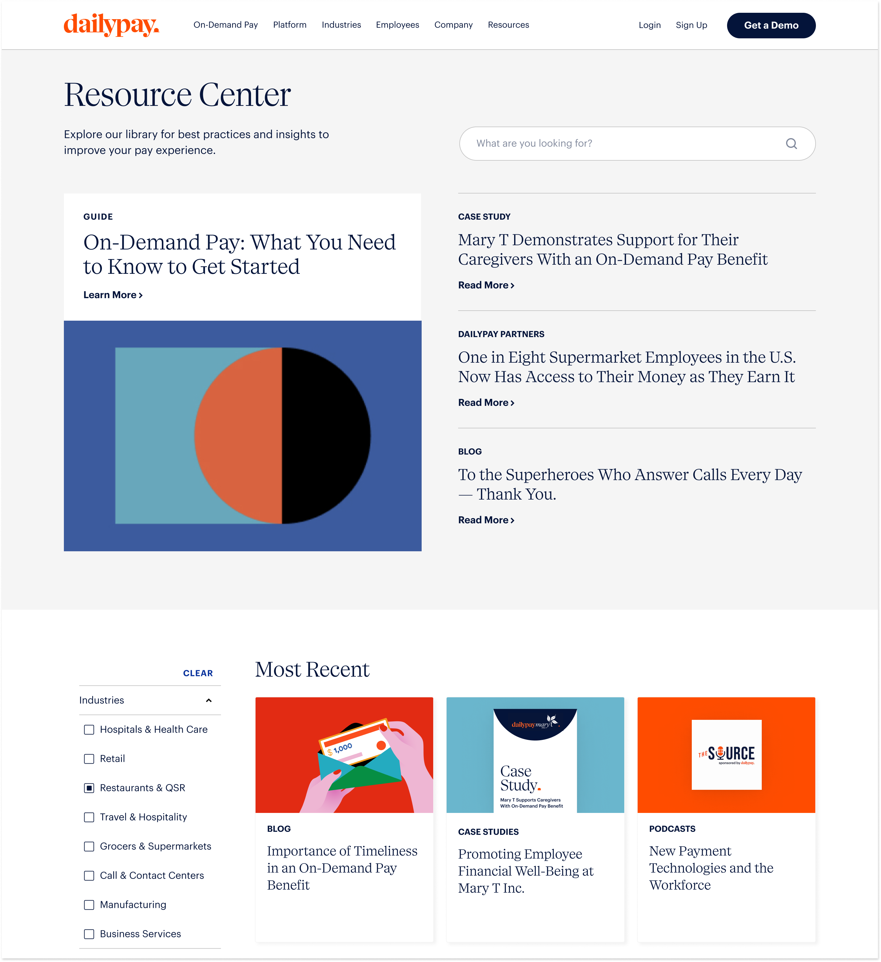 Case Study 3: DailyPay Resource Center