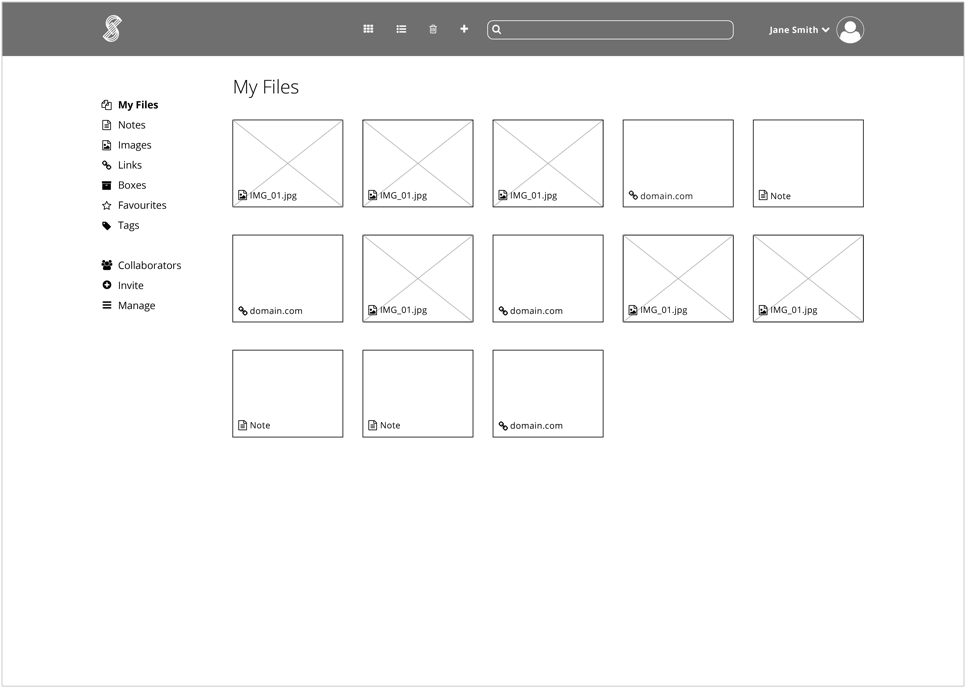 Wireframes Dashboard Iteration